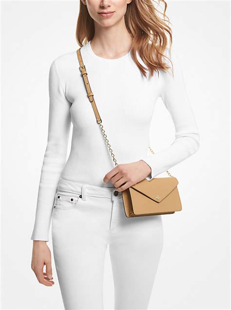 michael kors jet set small saffiano leather envelope crossbody bag|Jet Set Travel Small Saffiano Leather Convertible Crossbody Bag.